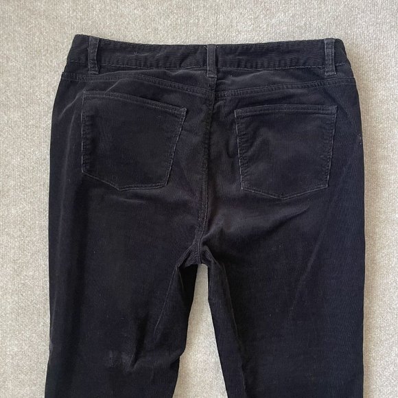 Talbots Pants Womens 12 Black Corduroy Signature Stretch Casual Office Fall - Picture 11 of 12